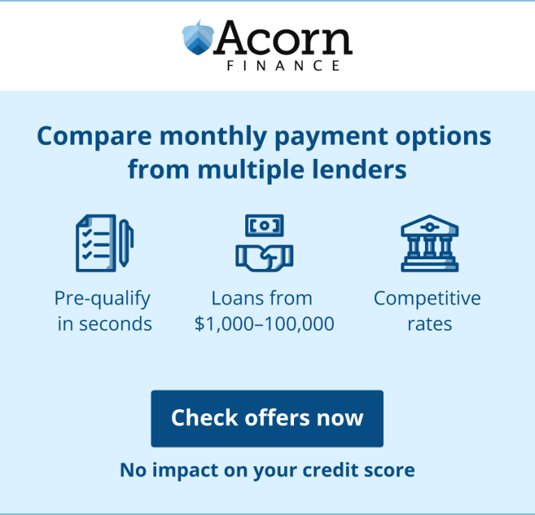 Acorn Finance: Compare loan options from multiple lenders with competitive rates.